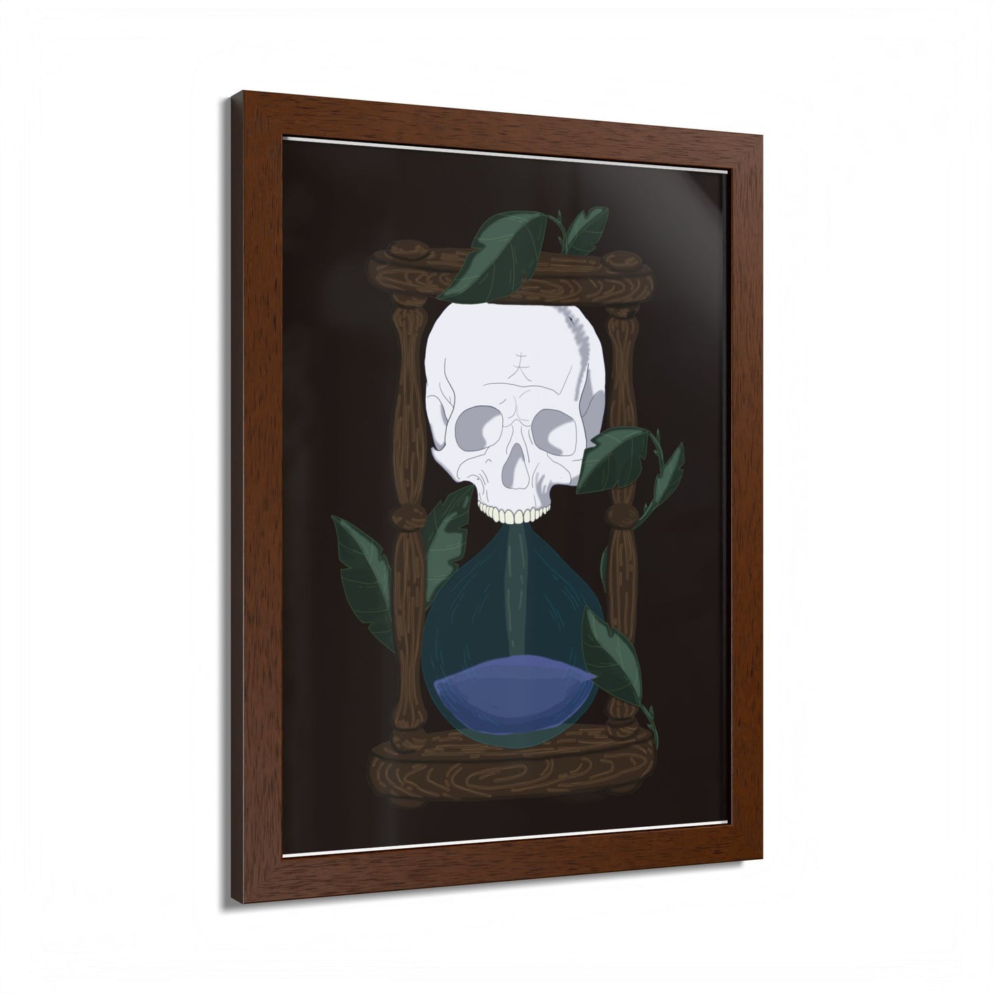 Skull Hourglass Framed Poster