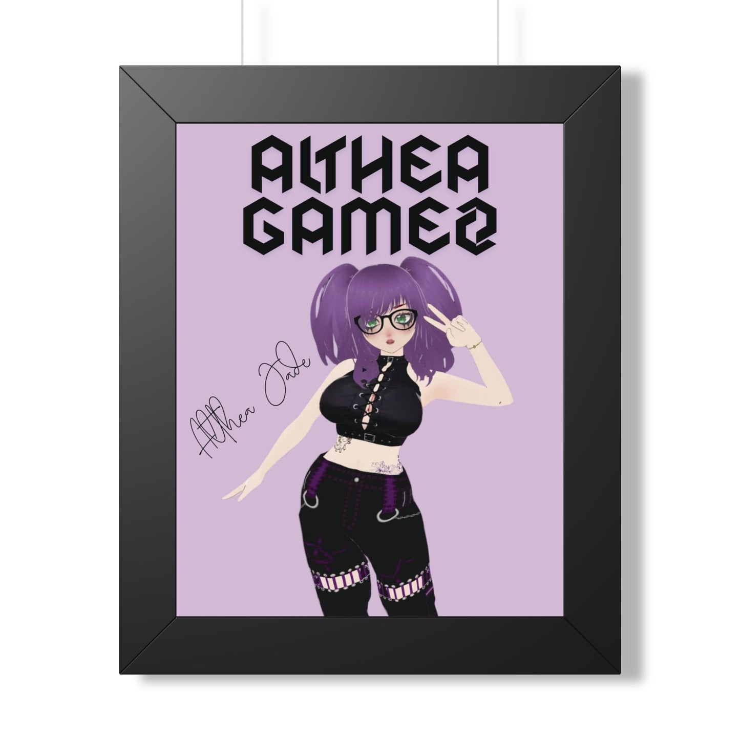Althea Gamez Vtuber- Framed Poster