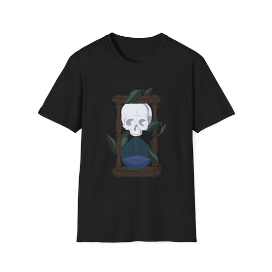 Skull and Hourglass Graphic T-Shirt