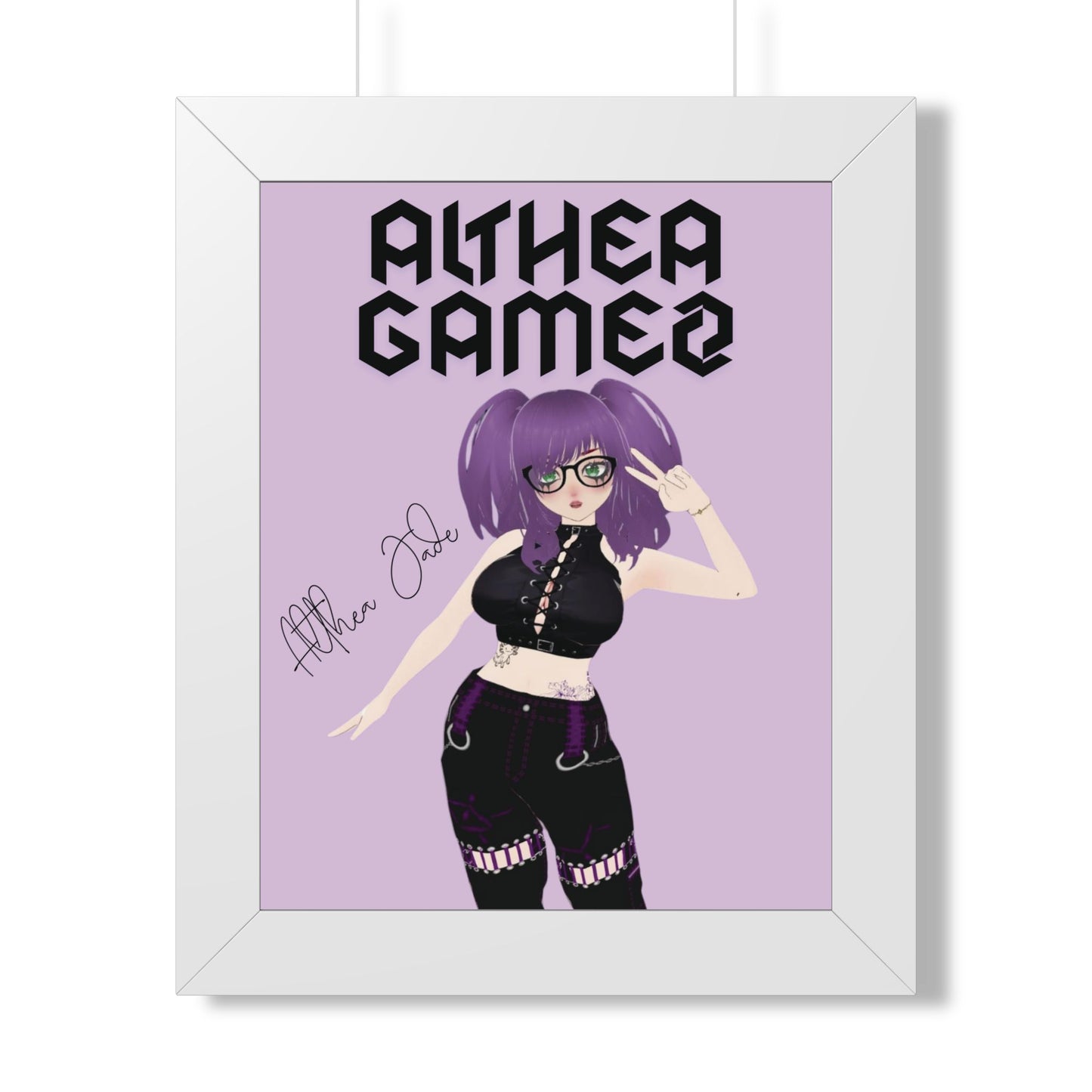 Althea Gamez Vtuber- Framed Poster