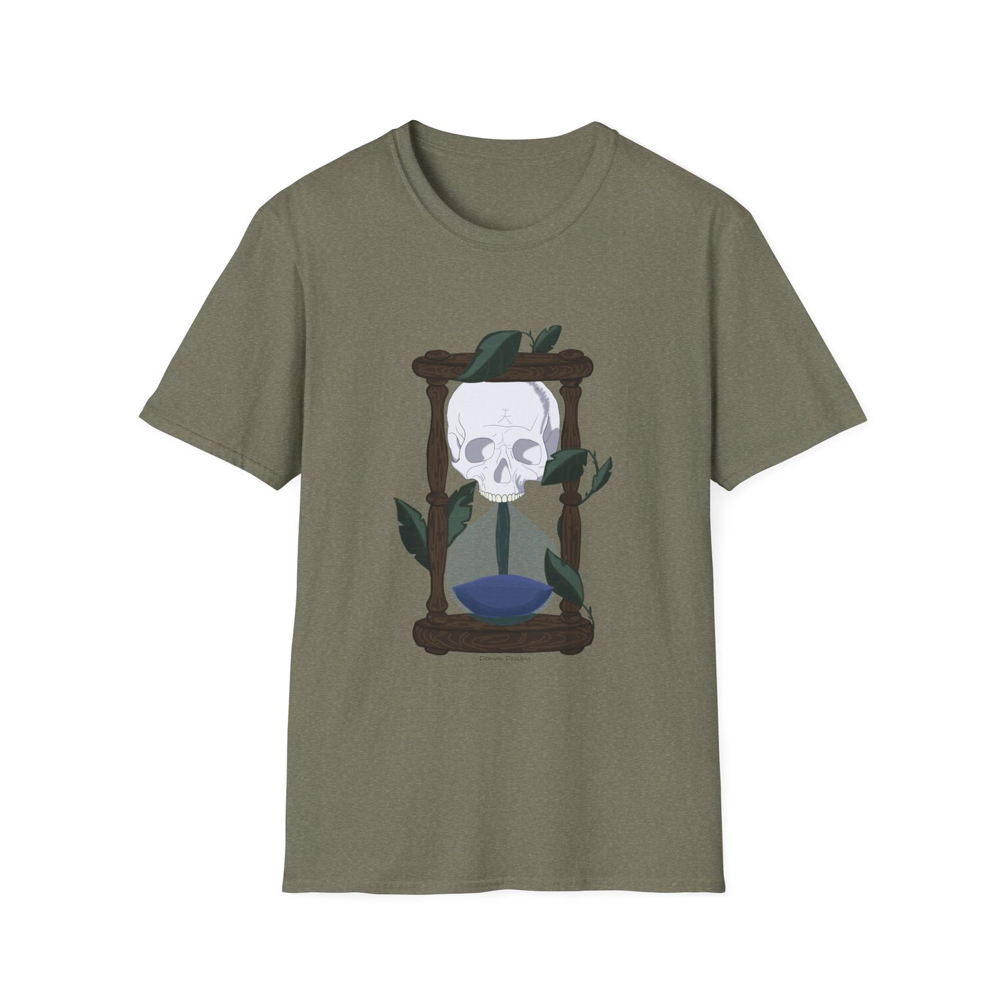 Skull and Hourglass Graphic T-Shirt