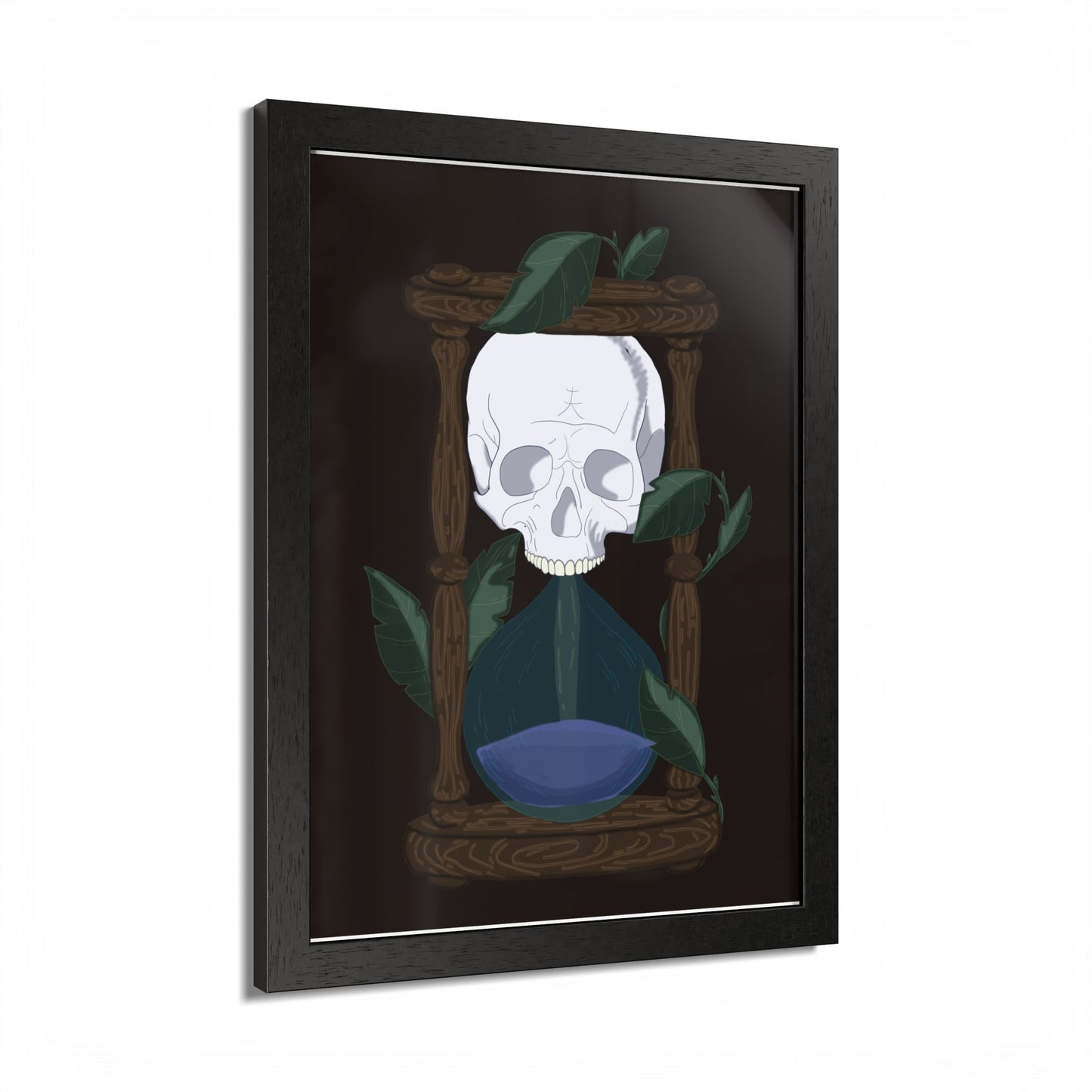 Skull Hourglass Framed Poster